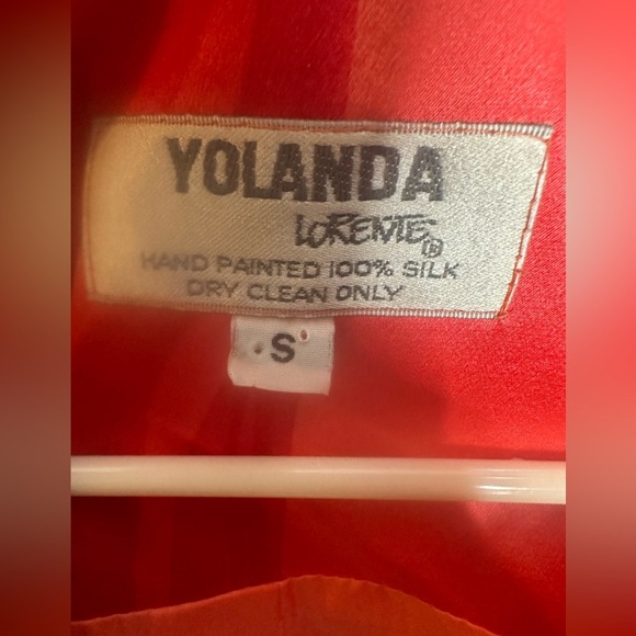 Yolanda LORENTE silk hand painted jacket women’s size small - Picture 6 of 6